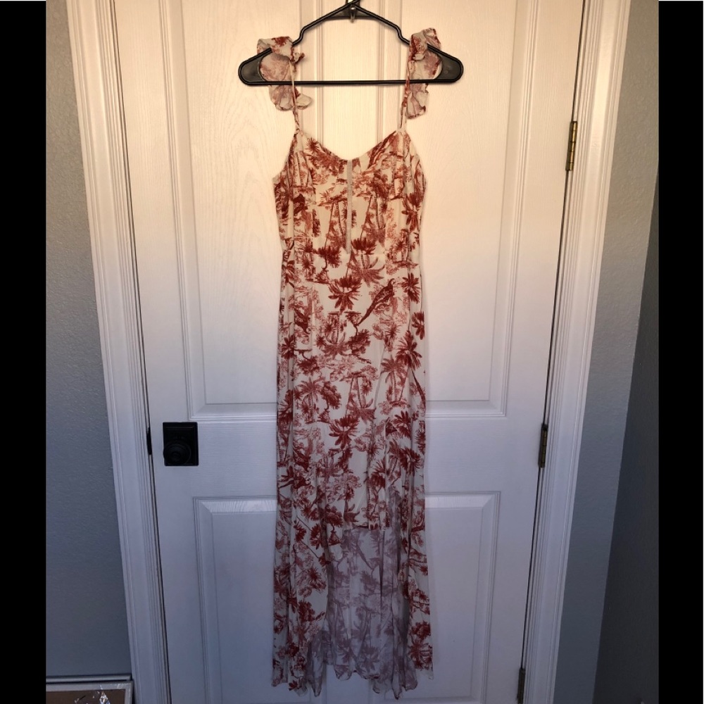 Wayf etoile bustier ruffle dress